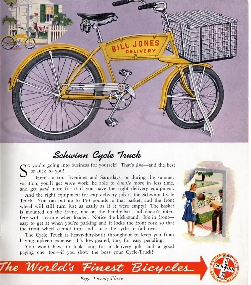 1940 schwinn cycle truck