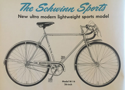 1954 schwinn sports lightweight