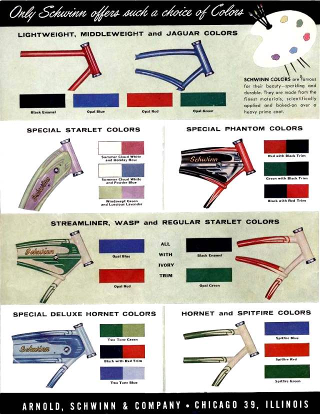 1955 Schwinn colors