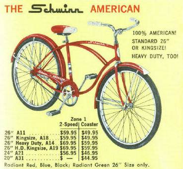 1962 Schwinn American 