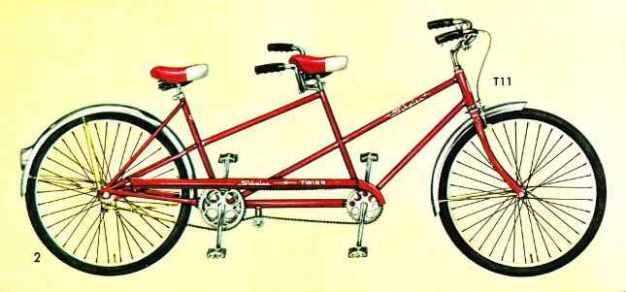 Details about   Vintage Schwinn Twinn Tandem Bicycle 