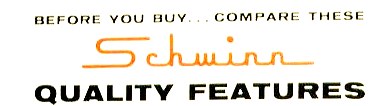 1966 Schwinn features