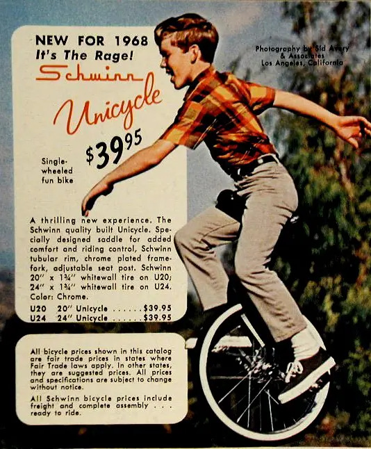 1968 schwinn unicycle 