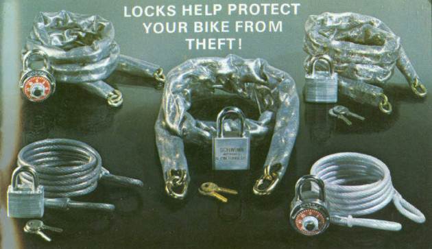 1977 schwinn  accessories locks