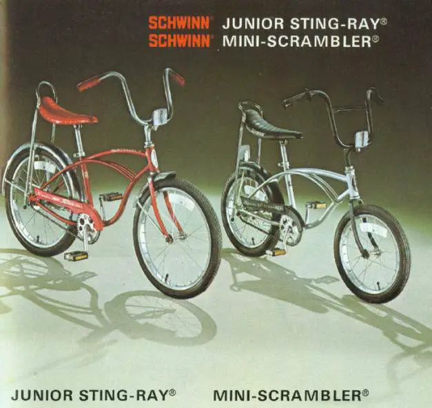 1977 schwinn junior stingray and mini scrambler