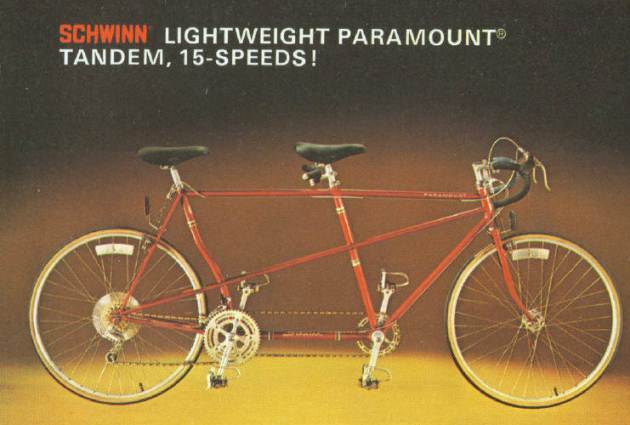 1977 schwinn lightweight paramount tandem