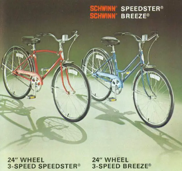 1977 schwinn speedster and breeze 24 inch