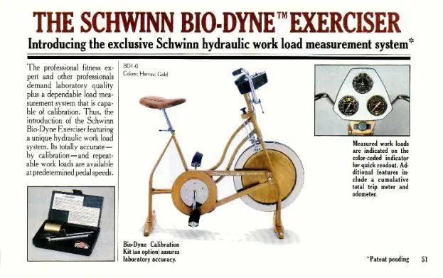 1981 schwinn bio dyne exerciser