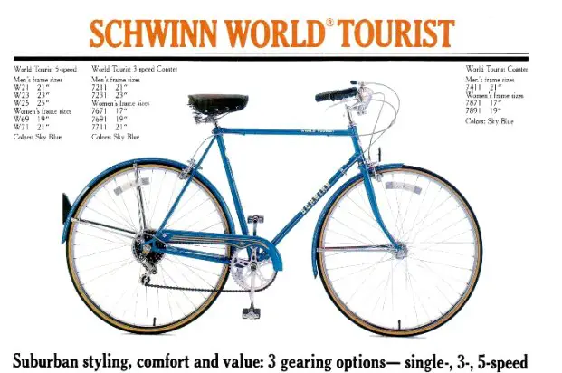 1981 schwinn world tourist coaster