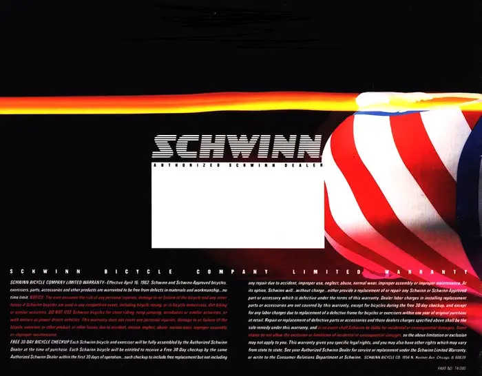 1986 schwinn back cover