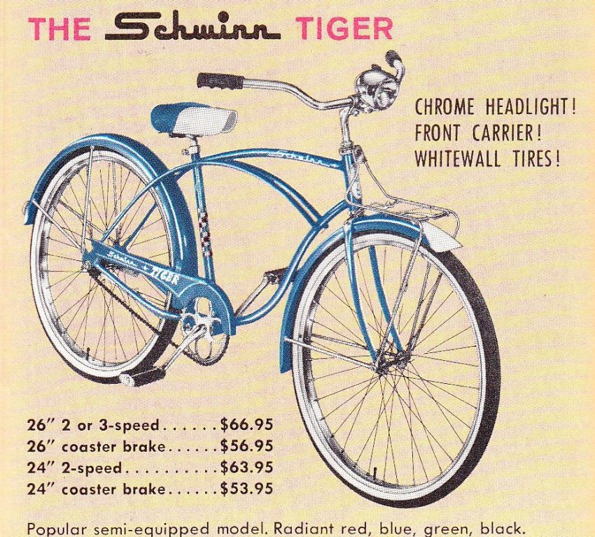 bicycles from the 60s