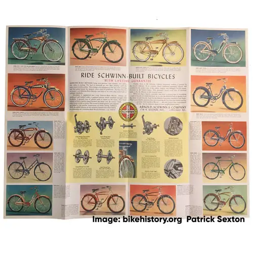 1941 Schwinn sales brochure interior page