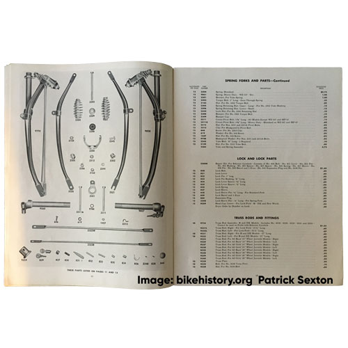 1948 Schwinn parts and accessories catalog interior page