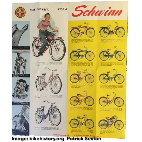 1950 Schwinn consumer catalog interior page