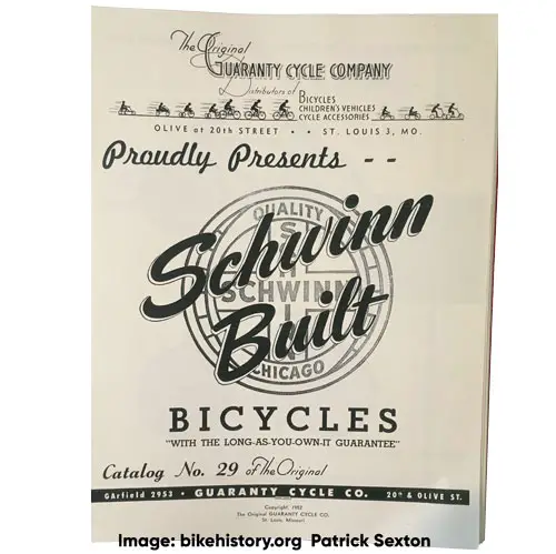 1952 schwinn dealer catalog front cover