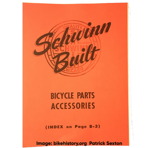 1952 schwinn parts and accessories catalog front cover