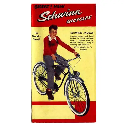 1954 schwinn consumer catalog front cover