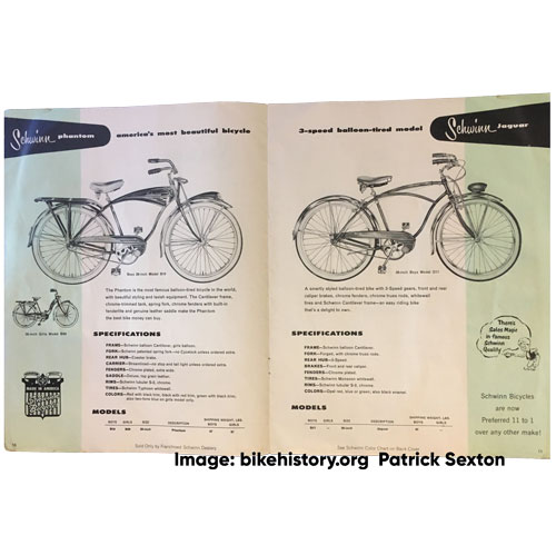 1955 Schwinn dealer catalog interior page