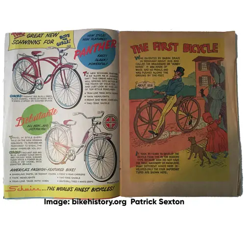 1959 Schwinn bike thrills comic book first pages