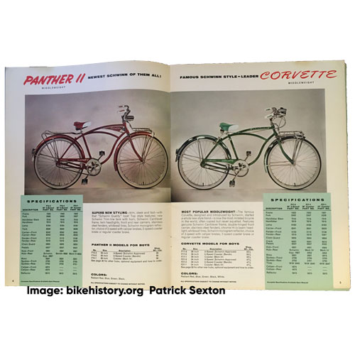 1959 Schwinn dealer catalog interior page