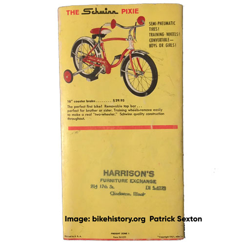 1961 Schwinn consumer catalog back cover