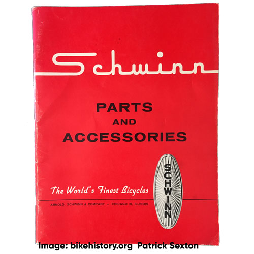 1962 schwinn parts and accessories catalog front cover
