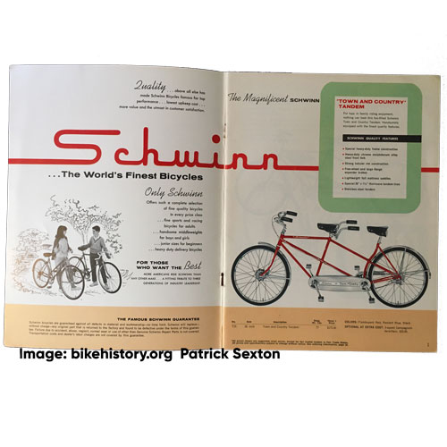 1963 Schwinn dealer catalog table of contents