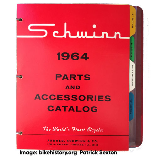 1964 schwinn parts and accessories catalog front cover