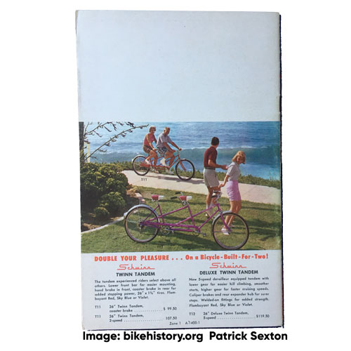 1965 Schwinn consumer catalog back cover