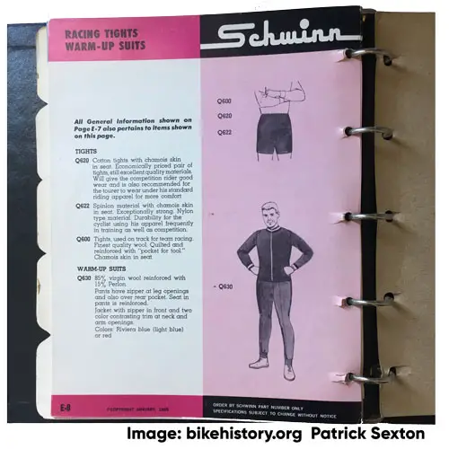 1965 Schwinn parts and accessories catalog back cover