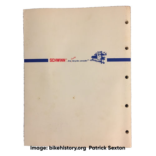 1977 Schwinn Bicycle Specifications back cover