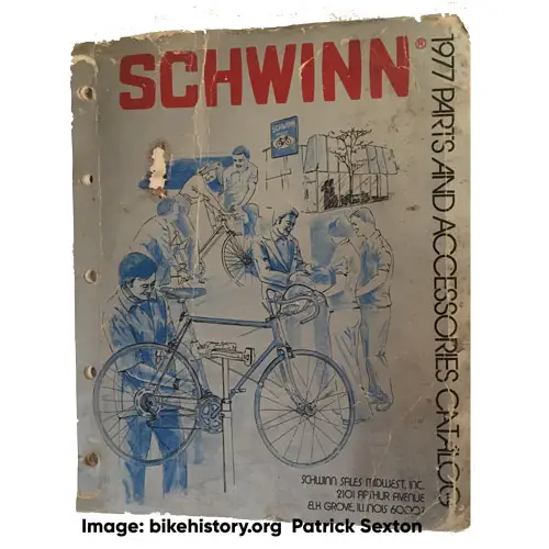 1977 schwinn parts and accessories front cover