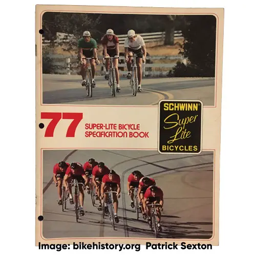 1977 schwinn super-lite specifications front cover