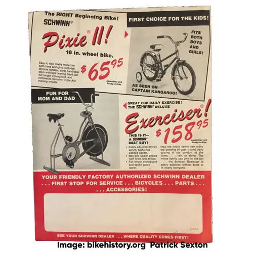 1978 Schwinn cavalcade of bicycles back cover