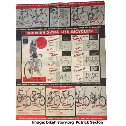 1978 Schwinn cavalcade of bicycles unfolded full size