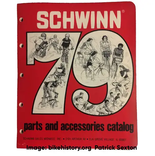 1979 schwinn parts and accessories catalog front cover