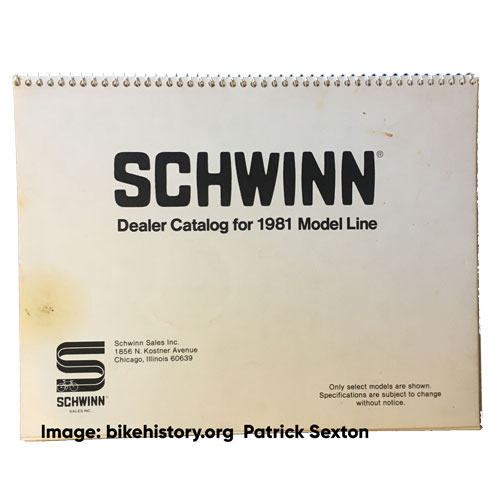 1981 schwinn dealer catalog front cover