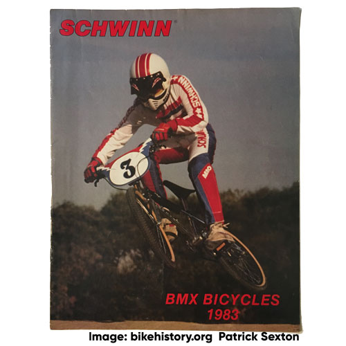 1983 Schwinn BMX bicycles catalog front cover versions