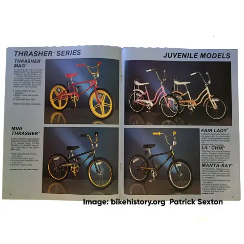 1983 Schwinn family bicycles catalog interior page