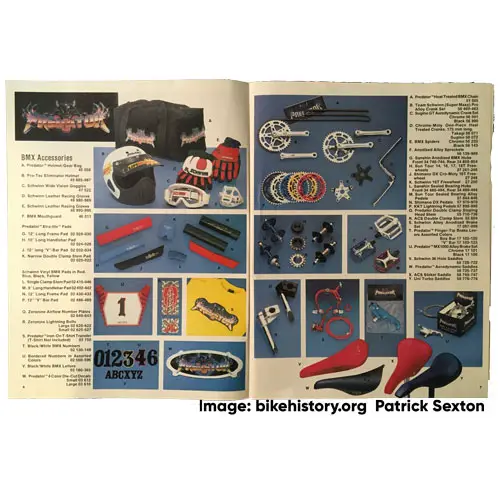 1983 Schwinn parts and accessories price list interior page